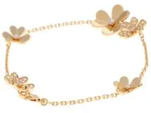 Van Cleef & Arpels ヴァンクリーフ&アーペル フリヴォル ブレスレット 5フラワー VCARP3W400 K18イエローゴールド ダイヤモンド 2022年正規品【472】SJ