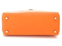 51　美品　HERMES　エルメス　オレンジ　空箱　ケリー25用 HERMES エルメス ケリー25 オレンジ シルバー金具 ヴォーガリバー □I