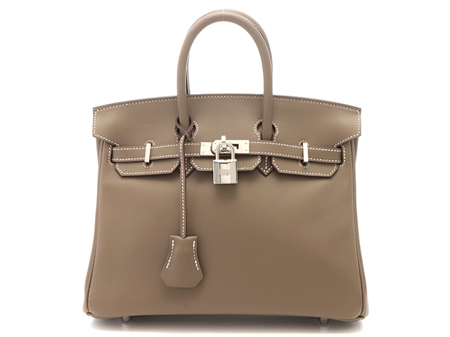 HERMES エルメス バーキン25 ヴォー・スイフト エトゥープ/SV