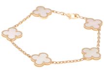 Van Cleef & Arpels ヴァンクリーフ&アーペル ヴィンテージアルハンブラ ブレスレット VCARA41800 K18YG/マザーオブパール 2025年正規品【472】SJ
