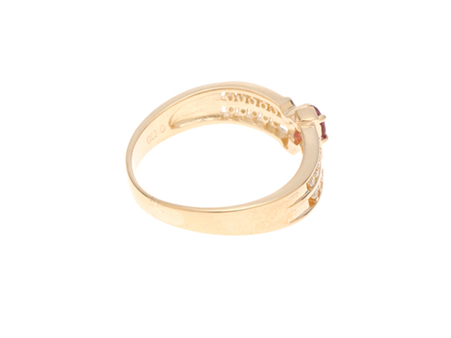 JEWELRY ジュエリー リング K18 ルビー ダイヤモンド0.10ct 約2.7g 11