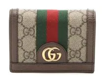 未使用✨GUCCI グッチ　二つ折り財布　メタルロゴ　ダークブラウン　レザー GUCCI グッチ GGマーモント 二つ折り財布 ダークブラウン レザー
