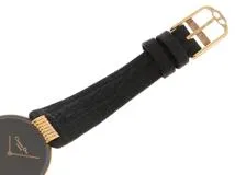 Christian Dior ディオール バギラ 46-153 GP/レザーベルト ブラック文字盤 クォーツ 【460】2147300413678