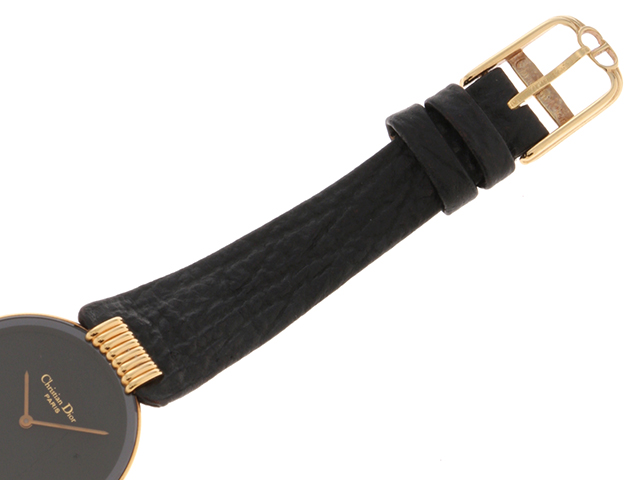Christian Dior ディオール バギラ 46-153 GP/レザーベルト ブラック