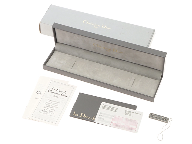 Christian Dior ディオール バギラ 46-153 GP/レザーベルト ブラック文字盤 クォーツ 【460】2147300413678