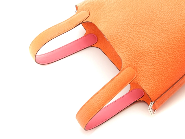 HERMES　エルメス　ピコタンロックPM　エクラ　オレンジミニアン　ローズアザレ　シルバー金具　W刻印(2024年頃製造）【471】I