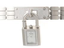 HERMES エルメス 腕時計 ケリーウォッチ ミニ W062469WW00/KE4.131 ホワイトマザーオブパール文字盤 スティール/ダイヤモンド クォーツ 2025年並行品【472】SJ