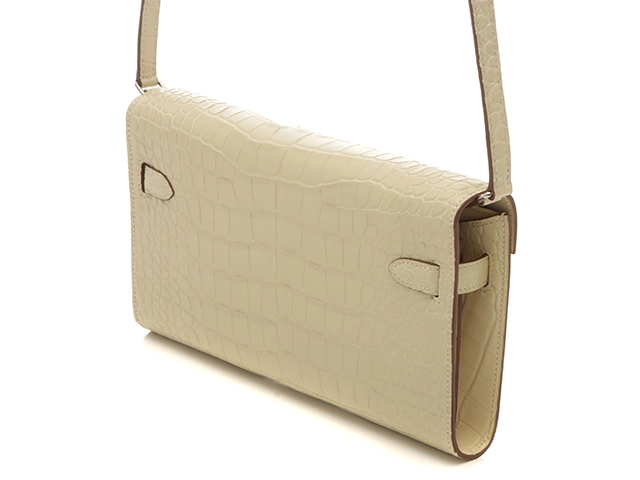 HERMES 　エルメス　ケリー・トゥーゴー　アリゲーター・マット　ヴァニラ　シルバー金具　B刻印（2023年頃製造）　2147300416228【432】