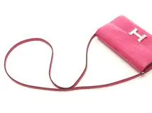 HERMES　エルメス　コンスタンス・トゥーゴー　ローズ　ショッキング　アリゲーターマット　シルバー金具　B刻印（2023年頃製造）【472】SS