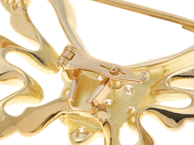 JEWELRY ノンブランドジュエリー バタフライ 蝶 ブローチ K18