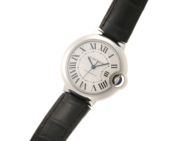 Cartier カルティエ バロンブルー 33ｍｍ W6920085 オートマチック SS/革 シルバー文字盤 【432】  の購入なら「質」の大黒屋（公式）