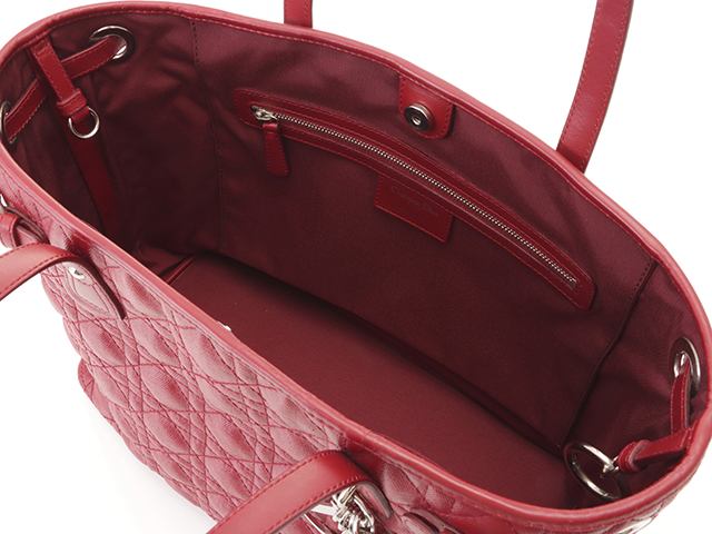 Dior ディオール パナレア カナージュ トートバッグ レッド/SV