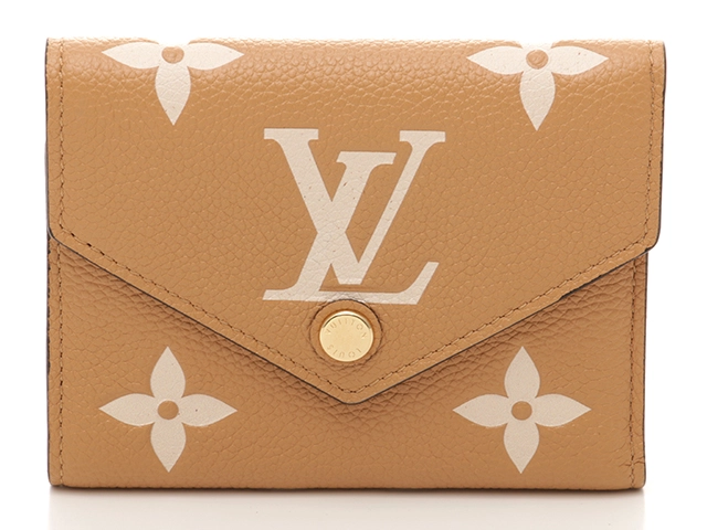 ✨ルイヴィトン バイカラー ヴィクトリーヌ 折り財布✨ LOUIS VUITTON 三つ折り財布 バイカラー ヴィクトリーヌ ベージュ