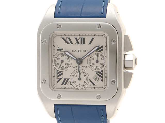 Cartier カルティエ 時計 サントス 100クロノ W20090X8 SS 