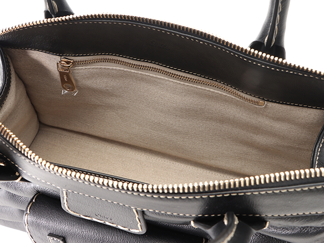 Chloe エディス ミディアム デイバッグ ブラック Chloe クロエ エディス・ミディアムバッグ ブラック カーフ【471