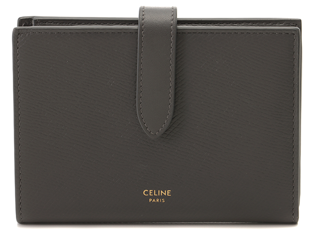 CELINE セリーヌ ミディアム ストラップウォレット グレインドカーフ