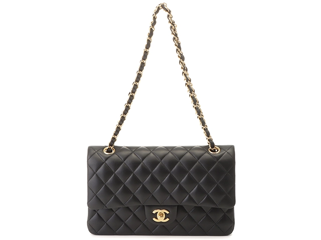 CHANEL　シャネル　マトラッセWフラップWチェーンチェーンショルダ　A01112Y01295　ブラック【430】2147400238461