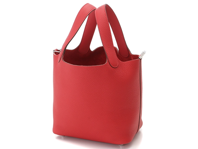 HERMES　エルメス　ピコタンロックPM　トリヨンクレマンス　ヴァ―ミリオンレッド/SV　B刻印【431】