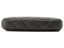 超美品★CHANEL キャビアスキン　マトラッセ☆チェーンウォレット　カーキ CHANEL シャネル マトラッセ チェーンウォレット キャビアスキン