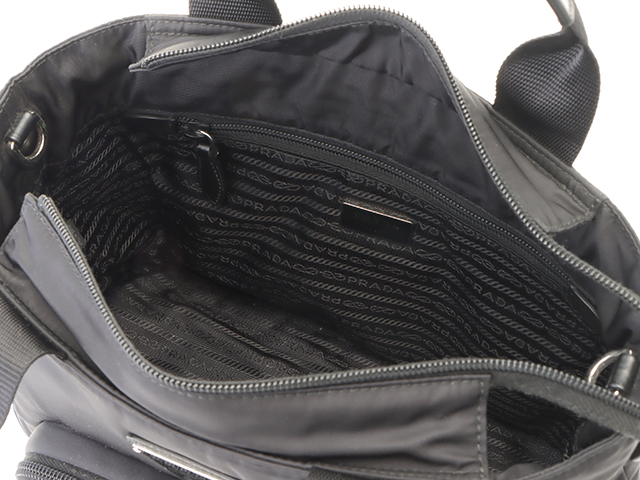 プラダ PRADA 2WAYトートバッグ ブラック ナイロン/レザー