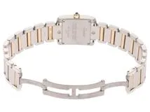 2017年正規 Cartier カルティエ 腕時計 タンクフランセーズ SM W51007Q4 ホワイト文字盤 スティール／K18イエローゴールド クォーツ【472】SJ