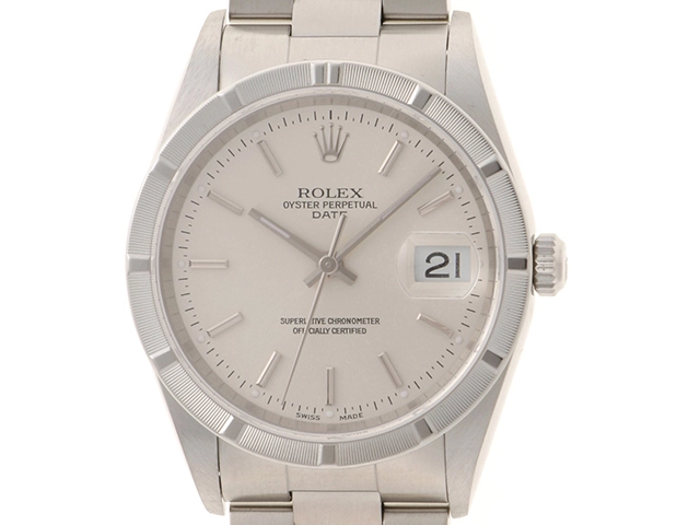 Y番2003年12月　ROLEX　ロレックス　オイスター　パーペチュアル SS　15210　シルバー　メンズ　自動巻き　2147400261254【432】