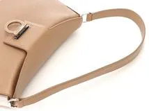 Salvatore Ferragamo サルヴァトーレ フェラガモ ガンチーニ ワンショルダー AU-21/4835 ベージュ  レザー 【460】2147400267706