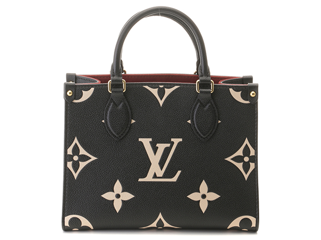 LOUIS VUITTON ルイ・ヴィトン ハンドバッグ オンザゴーＰＭ バイカラーモノグラム・アンプラント ブラック／ベー M45659  2147400269724【437】 の購入なら「質」の大黒屋（公式）