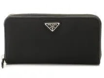 PRADA プラダ ジップラウンド長財布 1ML506 ブラック ナイロン RFID