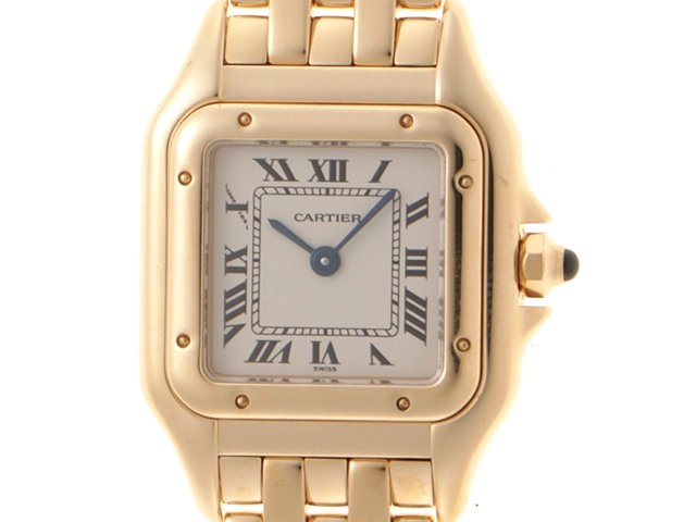 Cartier  カルティエ　パンテールSM　YG　W25022B9　アイボリー　レディース　クォーツ　2147400275879【432】