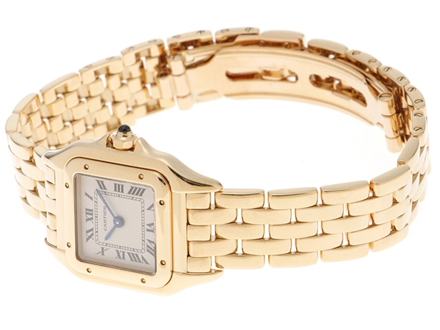 Cartier  カルティエ　パンテールSM　YG　W25022B9　アイボリー　レディース　クォーツ　2147400275879【432】