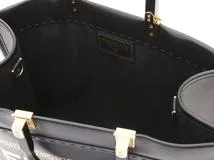 FENDI　フェンディ　トートバッグ　VERSACEコラボ　FENDACE　サンシャイン　ミディアムサイズ　ブラック　カーフスキン　8BH386【472】HA