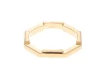 GUCCI　グッチ　ミラーＲ　リング　YG　イエローゴールド　2.8g　シャープ７　【432】　2147400276142