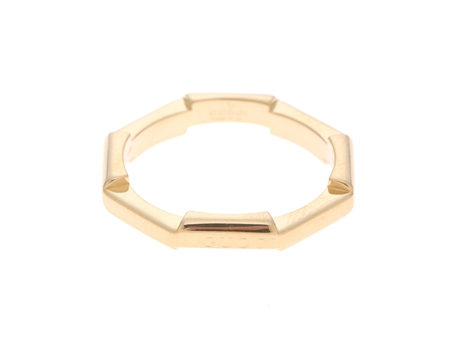 GUCCI　グッチ　ミラーＲ　リング　YG　イエローゴールド　2.8g　シャープ７　【432】　2147400276142