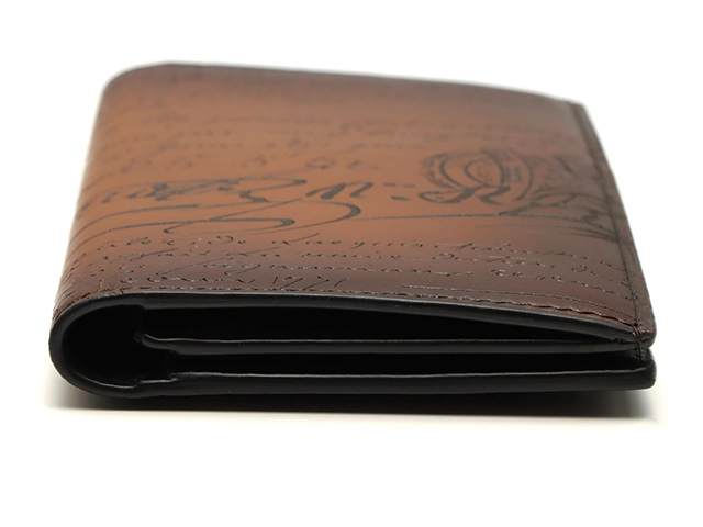 Berluti　ベルルッティ　二つ折り長財布　カリグラフィ　エスパス　ブラウン　スクリットレザー【472】2147400277125