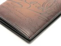 Berluti　ベルルッティ　二つ折り長財布　カリグラフィ　エスパス　ブラウン　スクリットレザー【472】2147400277125