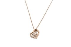 4℃ ヨンドシー 2011年Xmas限定 ハートモチーフ ネックレス K10PG ピンクゴールド ダイヤモンド 【460】2147400277170