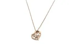 4℃ ヨンドシー 2011年Xmas限定 ハートモチーフ ネックレス K10PG ピンクゴールド ダイヤモンド 【460】2147400277170