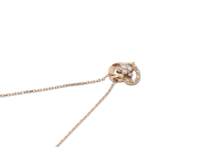 4℃ ヨンドシー 2011年Xmas限定 ハートモチーフ ネックレス K10PG ピンクゴールド ダイヤモンド 【460】2147400277170