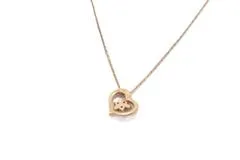 4℃ ヨンドシー 2011年Xmas限定 ハートモチーフ ネックレス K10PG ピンクゴールド ダイヤモンド 【460】2147400277170
