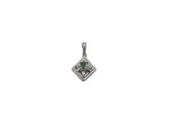 JEWELRY ノンブランドジュエリー トップ PT900 プラチナ エメラルド 0.10ct ダイヤモンド 0.02ct 【460】2147400277491