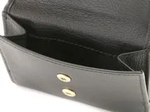 PRADA　プラダ　三つ折財布　1MH043 　ブラック レザー　2147400277637　【437】