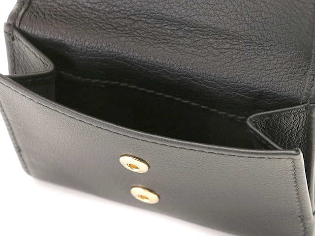 PRADA　プラダ　三つ折財布　1MH043 　ブラック レザー　2147400277637　【437】