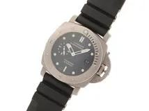 PANERAI パネライ 腕時計 2015年正規品 ルミノール 1950 サブマーシブル 3デイズ PAM00305 ブラック文字盤 チタン/ラバー 自動巻き【472】SJ