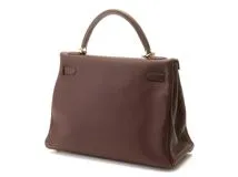 HERMES　エルメス　ケリー32　ブラウン　ゴールド金具　フィヨルド　□K刻印【432】2147400280507