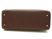 HERMES　エルメス　ケリー32　ブラウン　ゴールド金具　フィヨルド　□K刻印【432】2147400280507