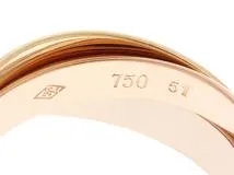 Cartier　カルティエ　トリニティリング　３カラー　K18　51号 　7.6g  　2147400283553【432】