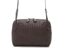 ボッテガヴェネッタ ヴィンテージ イントレチャートこげ茶 ショルダーバッグ BOTTEGA VENETA ボッテガ・ヴェネタ ショルダーバッグ イントレ