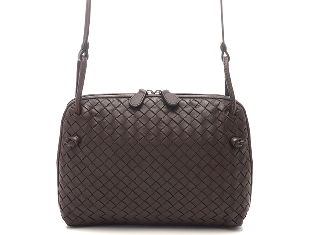 美品✨BOTTEGA VENETA ショルダーバッグ　ブラウン　オールレザー ボッテガヴェネタ BOTTEGA VENETA ショルダーバッグ レザー
