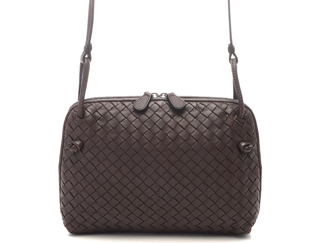 ボッテガヴェネッタ ヴィンテージ イントレチャートこげ茶 ショルダーバッグ BOTTEGA VENETA ボッテガ・ヴェネタ ショルダーバッグ イントレ